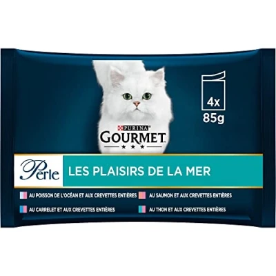 Afbeelding van Gourmet Perle Vis Kattenvoer 4 x (12 85g)