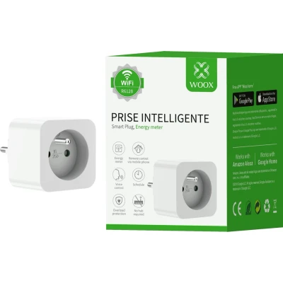 Afbeelding van WOOX Wifi Smart Plug Met energiemonitor penaarde R6128