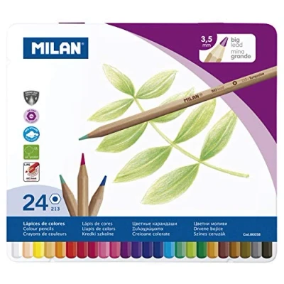 Afbeelding van Kleurpotloden Milan Multicolour 24 Onderdelen