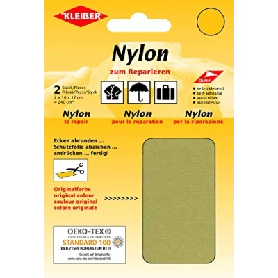 Afbeelding van Kleiber &amp; Co KG reparatie zelfklevende waterdichte nylon patches 2 (elk 10 cm x 12 cm) beige, centimeter