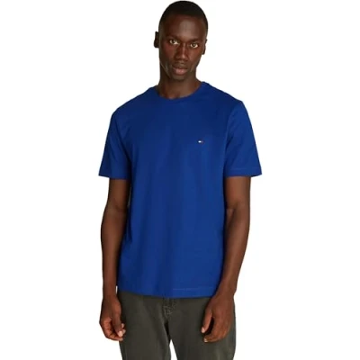Image de Tommy Hilfiger ESS SEASONAL REG FIT SOLID TEE MW0MW39995 S/S T shirt, bleu, L, Bleu (Bleu Céleste), L