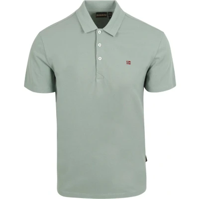 Afbeelding van Napapijri Ealis Poloshirt, Heren, Maat: Large, Green mil
