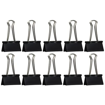 Afbeelding van Rapesco FBC410B1 dubbele cliptangen, 41 mm, zwart, 10 stuks