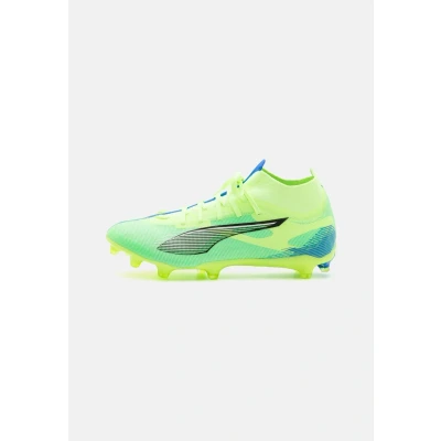 Afbeelding van Puma Ultra 5 Match Laceless FG/AG Voetbalschoenen met kunststof noppen, Heren, Maat: 40.5, Fizzy apple/white/bluemazing Textiel/ synthetisch