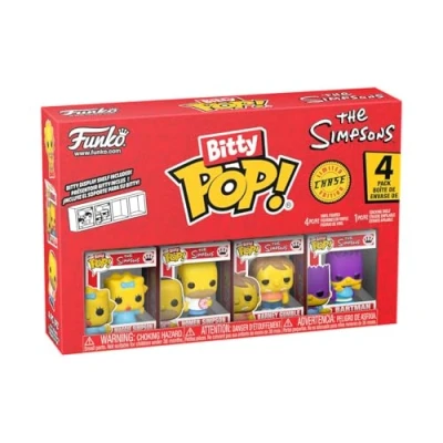 Afbeelding van Funko Bitty Pop! The Simpsons Maggie 4pkE een mysterieuze verrassing minifiguur 0,9 inch (2,2 cm) verzamelbaar inclusief stapelbaar tentoonstellingsrek cadeau idee feestzakjes
