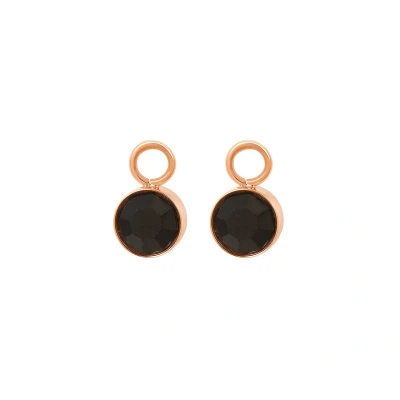 Afbeelding van Stone Black Diamond iXXXi Hoop Charms Rosé