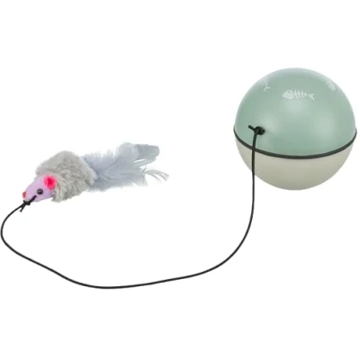 Afbeelding van Trixie bal turbinio met motor en muis assorti 9x9x9 cm
