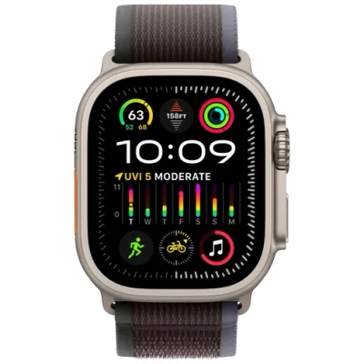Afbeelding van Apple Watch Ultra 2 (Zwarte Textiel Band S/M)