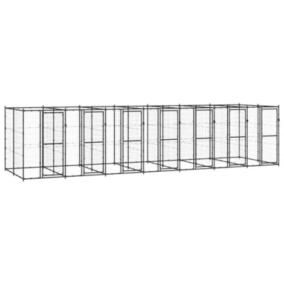 Afbeelding van vidaXL Hondenkennel 16,94 m² staal