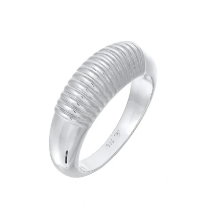 Afbeelding van Elli Chunky Ring, Dames, Maat: 54, Silber