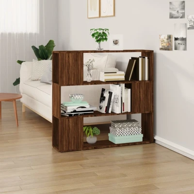 Afbeelding van Boekenkast/kamerscherm 100x24x94 cm bruin eikenkleur