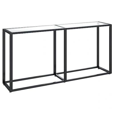 Afbeelding van Wandtafel 160x35x75,5 cm gehard glas transparant