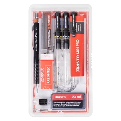 Afbeelding van Aristo tekenpen Studio set 8 delig 0.35 0.50 0.70mm AR 64150