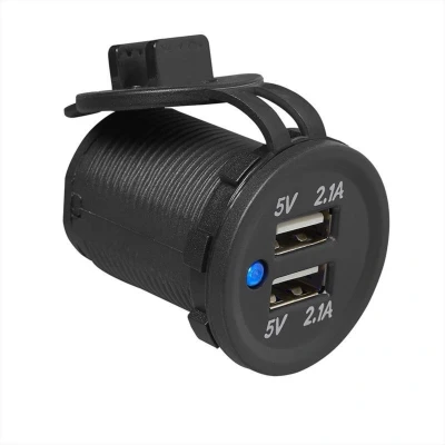 Afbeelding van Pro Plus USB Inbouwdoos Tweevoudig 2100mA 12 Volt en 24 Ø 26 mm blister