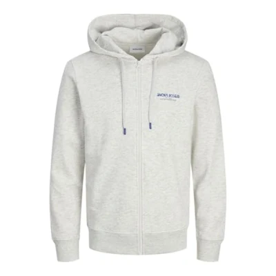 Afbeelding van Jack &amp; Jones Jjalvis Sweatshirt met ritssluiting voor heren, Wit grijs