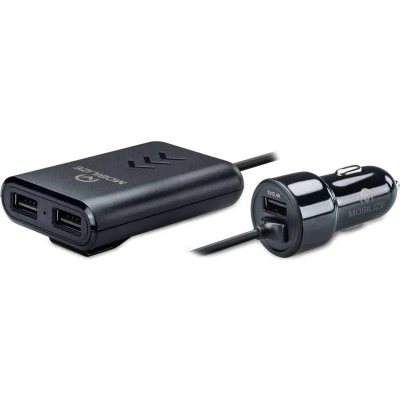 Afbeelding van Mobilize Car Charger 3x USB Front and Back Seat 42W Black