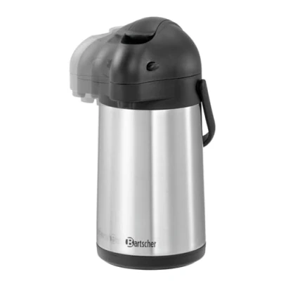 Image de Cafetière thermos professionnelle à pompe en inox 1.9 L Bartscher acier inoxydable19 150x200x335mm