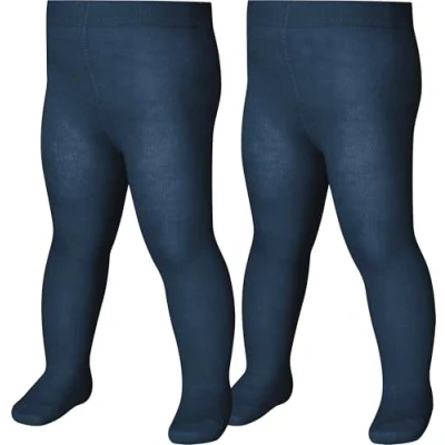 Afbeelding van Playshoes Thermo strumpfhose Uni dubbelpak dijen, uniseks, kinderen (1 stuk), Marinier