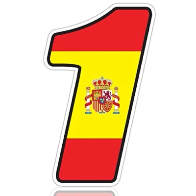 Afbeelding van Biomar Labs® 1 x pvc sticker nationale vlag Spanje Spaans startnummer racen auto motorcross motorsport tuning (1)