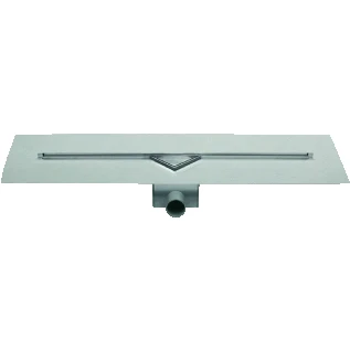 Afbeelding van Easy Drain S Line douchegoot met zijuitloop 50 mm 80 cm (RVS