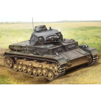 Afbeelding van the 1:35 Model kit of a German Panzerkampfwagen IV Ausf B. Plastic Glue not included manufacturer is Trumpeter.This only online available.