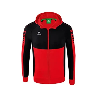 Afbeelding van Erima Six Wings trainingsjack met capuchon rood/zwart