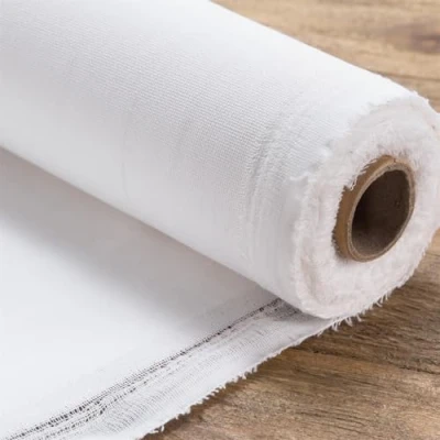 Afbeelding van BK Premium Roldoek, 100% katoen, 280 g/m², 1,6 x 10 m, klaar om te beschilderen, geprimed met gesso