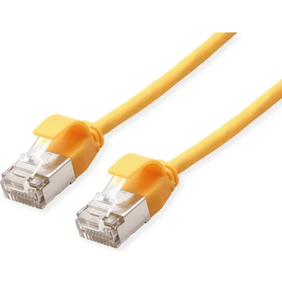 Afbeelding van ROLINE F/UTP DataCenter Patchkabel Cat.6A (Class EA), LSOH, extra dun, geel, 5 m