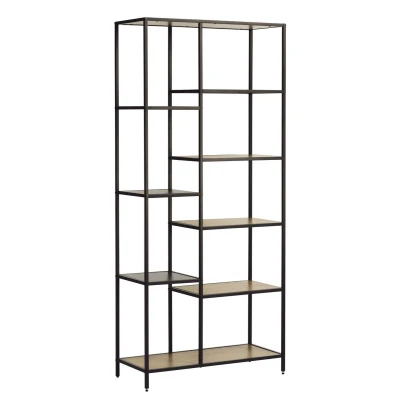 Afbeelding van Hygge Interiors Altino H180 Wandkast Eiken / Zwart