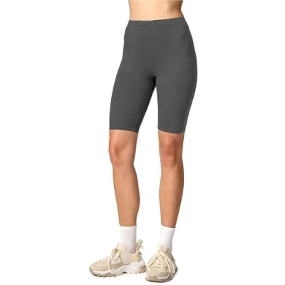Afbeelding van Merry Style MS MS10 145 LE Dames Leggings Sport Vrijetijdsbroek Kort Viscose Sporbroek Yogabroek Grafiet M