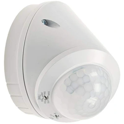 Afbeelding van 360 PIR bewegingssensor voor buiten Bewegingsmelder Wand Motion sensor IP65 Doorgangsmelder tot 2000 Watt Wit
