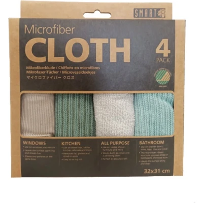 Afbeelding van Smart Microfiber System Microvezeldoekjes Grijs 4ST