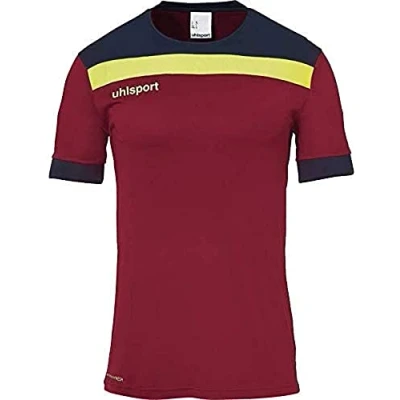 Afbeelding van Uhlsport Offense 23 Shirt Korte Mouw Kinderen Bordeaux / Marine Fluogeel Maat: 116