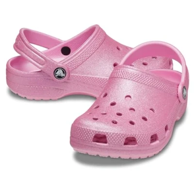 Afbeelding van Crocs Classic Glitter Clog K Uniseks kinderklomp, Roze tweed pailletten