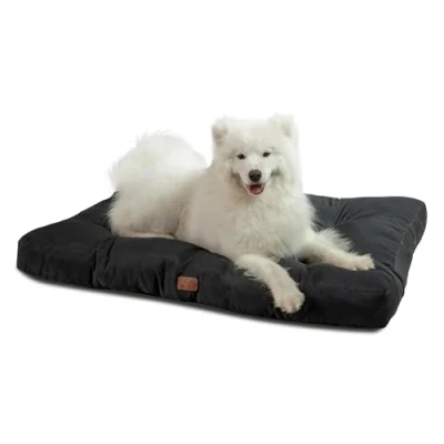 Afbeelding van BEDSURE Hondenkussen Grote Honden Wasbaar 120x90cm Hondenmatras XXL voor en Middelgrote Buiten Gevoerde Hondenmat Diep Zwart in 10cm Hoogte, XL Koelmat Huisdieren