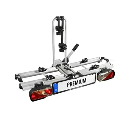 Afbeelding van EUFAB LAS 12011LAS Premium fietsendrager, geschikt voor e bike, volledig voorgemonteerd, diefstalbeveiliging, 2 fietsen, trekhaak