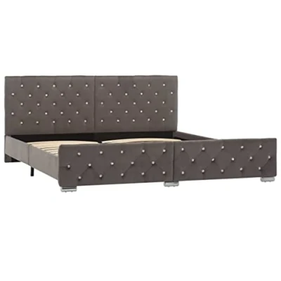 Image de vidaXL Cadre de lit sans matelas gris velours 180x200 cm288562