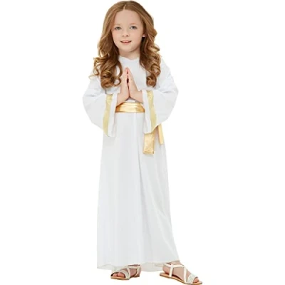 Afbeelding van Funidelia Engelenkostuum voor meisjes en jongens Kerst, Kerstal Kostuum kinderen Accessoire verkleedkleding rekwisieten Halloween, carnaval &amp; feesten Maat 92 97 cm Wit