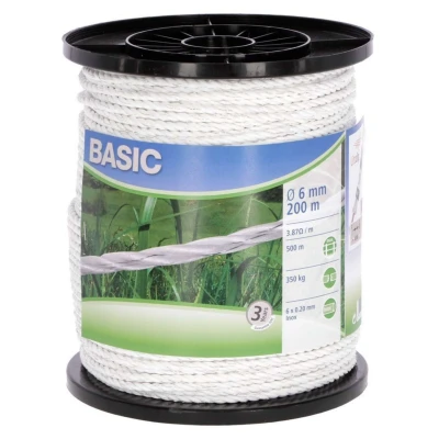 Afbeelding van Ako Basic Afrasteringskoord 200m x 6mm Wit
