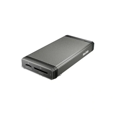 Afbeelding van SanDisk Pro Reader SD Express Dubbel (USB 3.2 Gen 2), Geheugenkaartlezer, Grijs