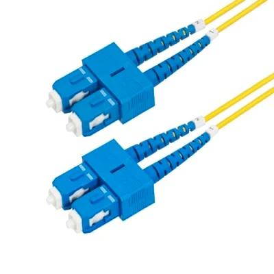 Afbeelding van StarTech.com 1m SC naar (UPC) OS2 Single Mode Duplex Glasvezel Kabel, 9/125µm, Laser Optimized, 40G/100G, Flexibel Buigen, Low Insertion Loss, LSZH Fiber Patchkabel