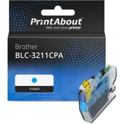 Afbeelding van Huismerk Brother LC 3211C Inktcartridge Cyaan Hoge capaciteit