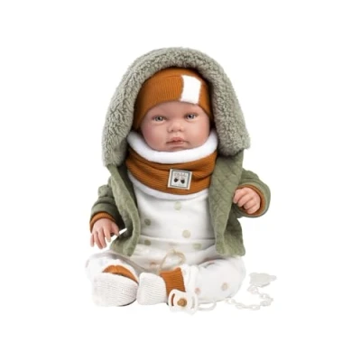 Afbeelding van Llorens babypop Talo met stippenpakje 44 cm