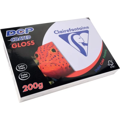 Afbeelding van Clairefontaine Dcp Presentatiepapier Coated Gloss Ft A4, 200 G, Pak Van 250 Vel
