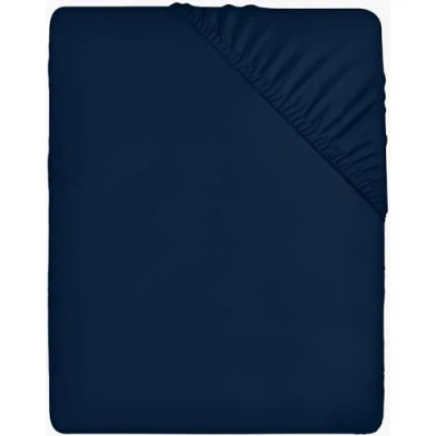 Afbeelding van Utopia Bedding Hoeslaken, met hoekhoogte van 35 cm voor dikke matrassen, geborstelde microvezel, marineblauw, 120 x 200