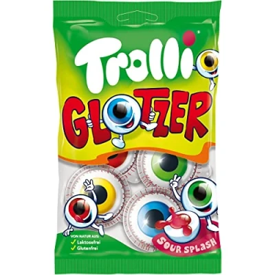 Afbeelding van Trolli Glotzer 4 schuimsuiker en fruitgom met vulling, 75 g