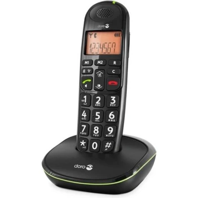 Afbeelding van Doro PhoneEasy 100W Single DECT telefoon Zwart
