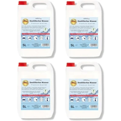 Afbeelding van VENTON 20 liter gedestilleerd water (4 blikken van elk 5 liter)
