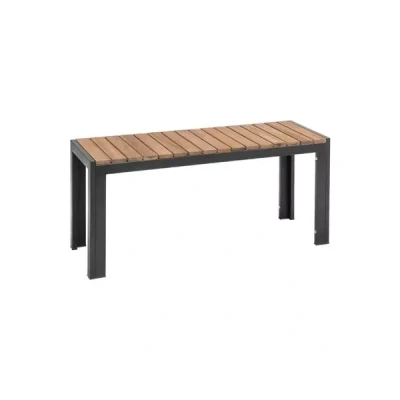 Afbeelding van Bolero Stalen En Acaciahouten Banken 100cm DS154 Horeca &amp; Professioneel