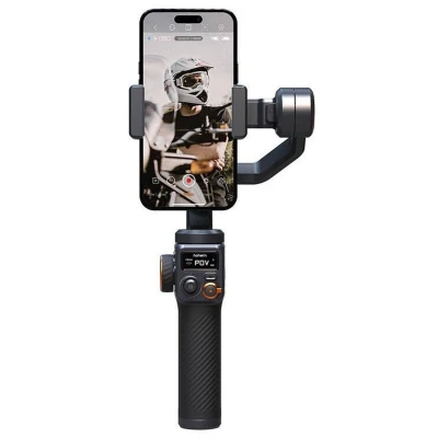 Afbeelding van Hohem iSteady M6 Premium smartphone gimbal 7.0 stabilisatie en diverse assen Telefoon stabilizer met tripod — Batterij gaat 18 uur mee Zwart